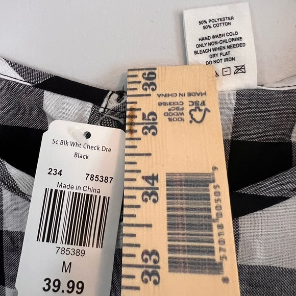 This & That Sleeveless Black/White Gingham Dress - NEW W/TAGS - Picture 4 of 4